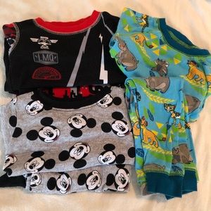 Set of 3 Disney character PJs size 2T